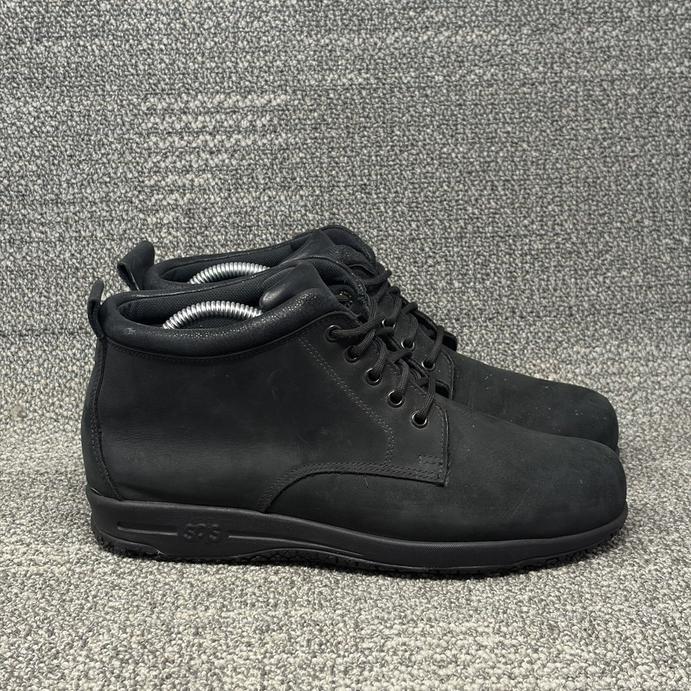 SAS Gretchen Boots Womens 9 M Black Moondust Leather Ankle Chukka Comfort Work